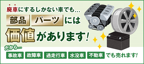 10万台の廃車買取り実績 ミスター廃車マン